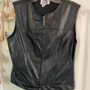 Vintage Women’s Star City Clothing Co PVC Motorcycle Biker Vest Sz M